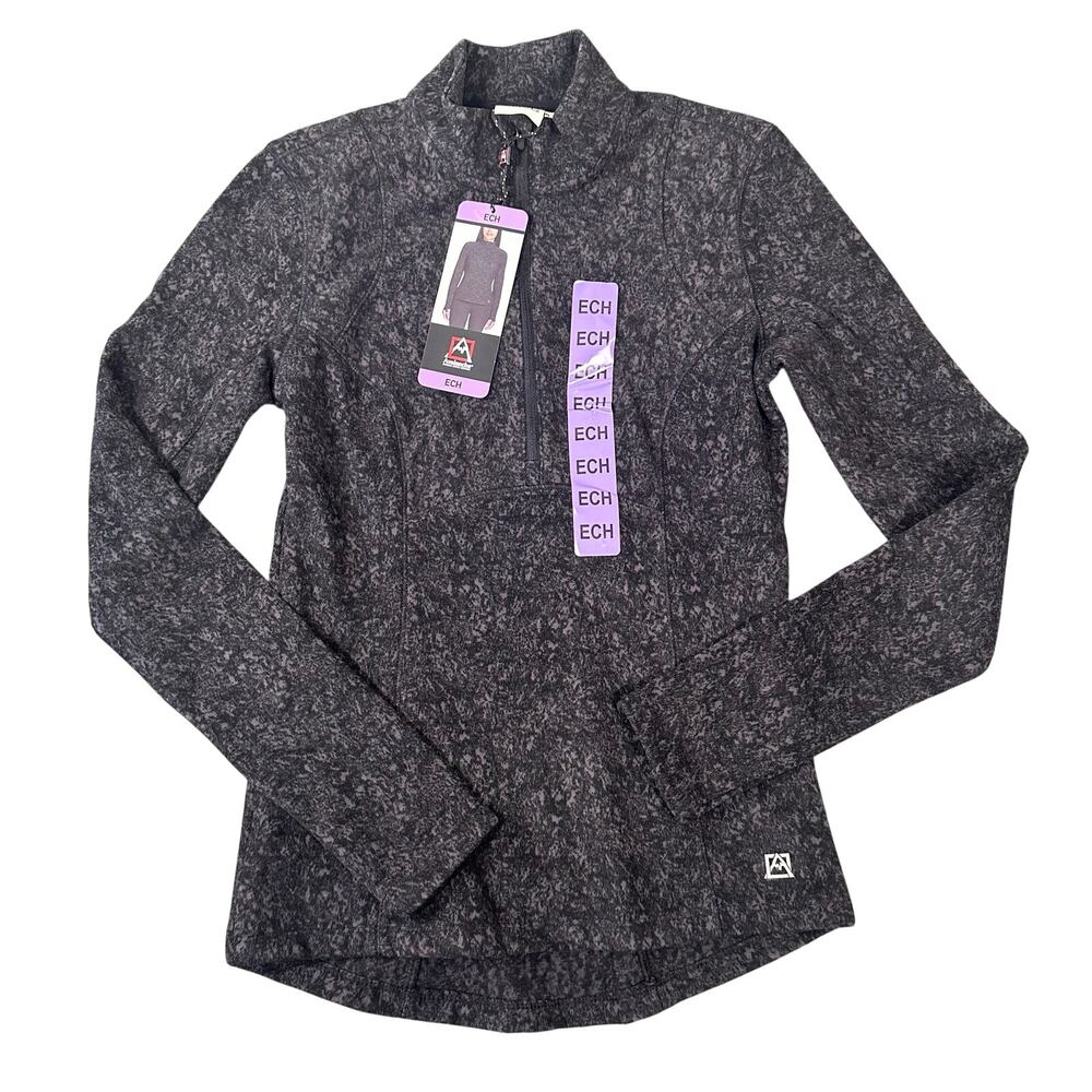 Avalanche Women's Quarter-Zip Marled Fleece Pullover Sweater Size XS
